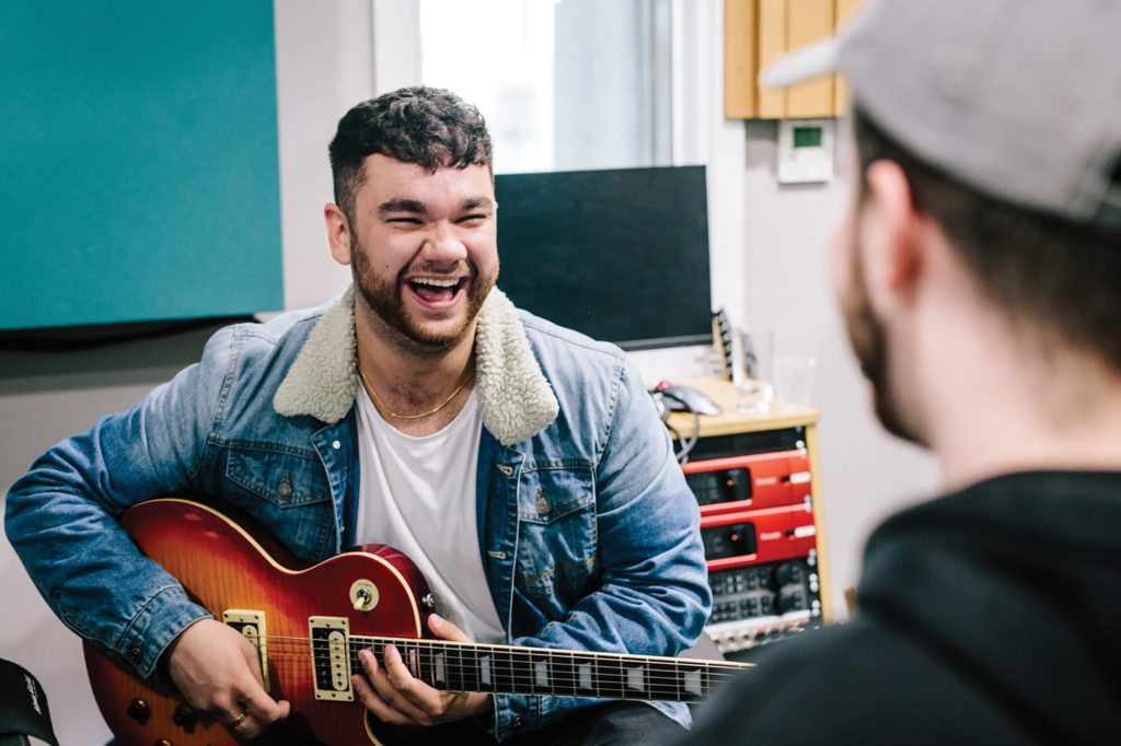 BIMM students with guitar