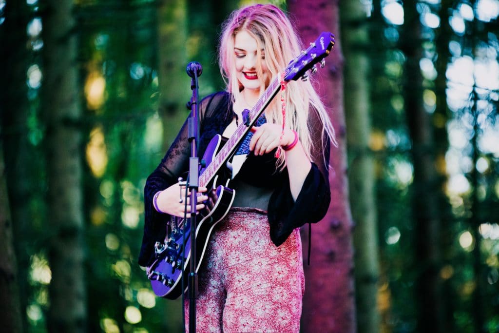 Live guitar performance at 2000 Trees festival