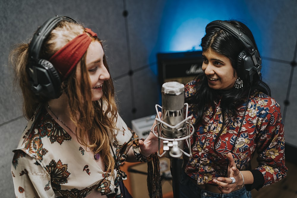 Songwriters and vocalists perfect their sound inside BIMM University Berlin's new studio