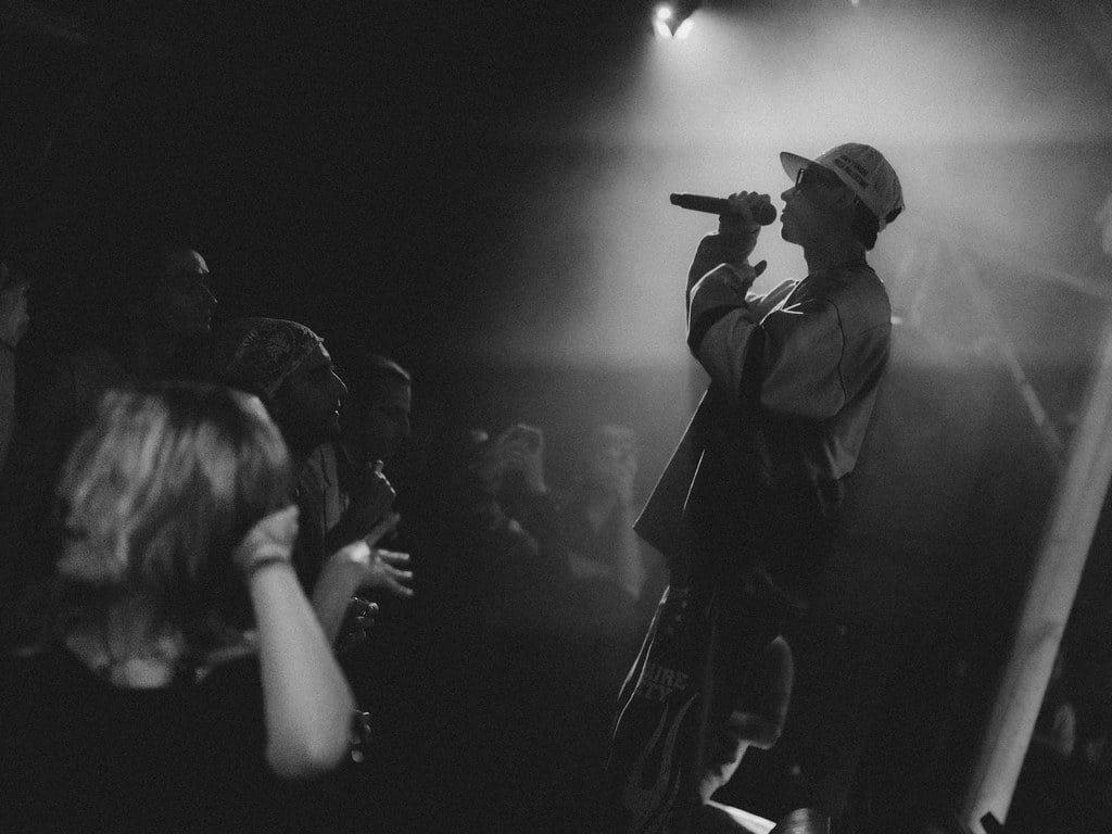 Hal Warren, rapper and MA PMP Student in berlin performing